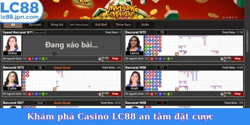 Khám phá Casino LC88 an tâm đặt cược